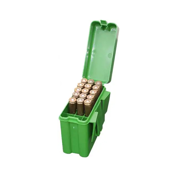 Кейс MTM д/патрон. 223Rem - 222 Mag. зелений.20шт. - фото