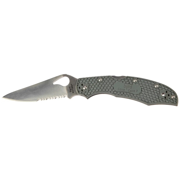 Ніж Spyderco Byrd Byrd Cara Cara 2, напівсерейтор, Сірий - фото