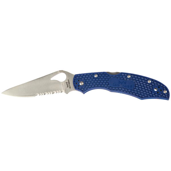 Ніж Spyderco Byrd Cara Cara 2, напівсерейтор, Blue - фото