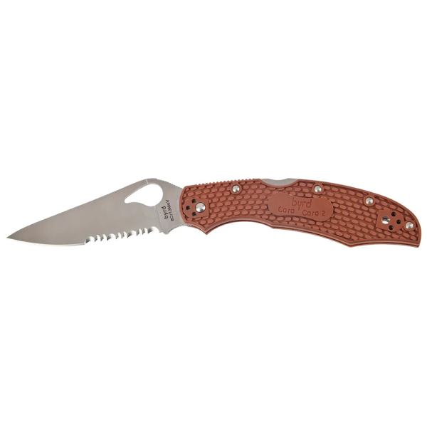 Ніж Spyderco Byrd Cara Cara 2, напівсерейтор, Brown - фото