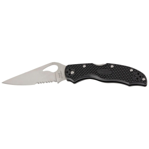 Ніж Spyderco Byrd Harrier 2 FRN, напівсеррейтор, колір: чорний - фото