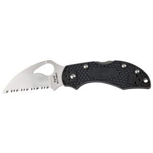 Ніж Spyderco Byrd Robin 2 Wharncliffe, серрейтор к:black - фото