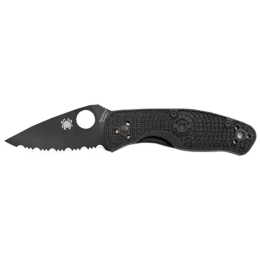 Ніж Spyderco Persistence Lightweight FRN Black Blade, серрейтор Black