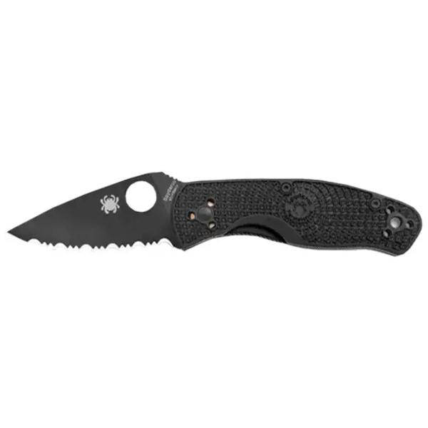 Ніж Spyderco Persistence Lightweight FRN Black Blade, серрейтор Black - фото