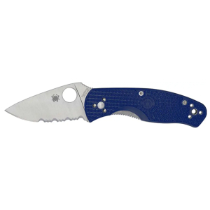 Ніж Spyderco Persistence Lightweight FRN, S35VN, напівсерейтор, Blue - фото