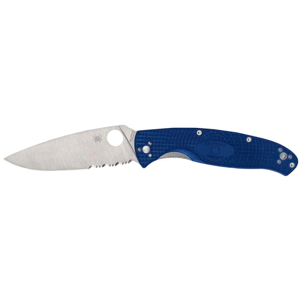 Ніж Spyderco Resilience FRN, S35VN, напівсерейтор Blue - фото