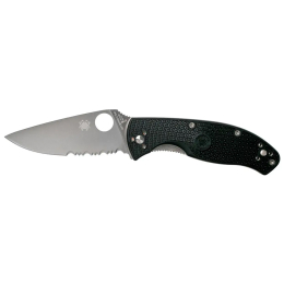 Ніж Spyderco Tenacious FRN, напівсеррейтор к:black