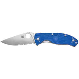 Ніж Spyderco Tenacious, S35VN, напівсеррейтор к:blue - фото